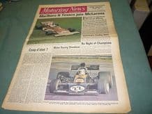 MOTORING NEWS 1974 Jan 3 World Rally Review,Kieth Duckworth, Croft Rallycross,