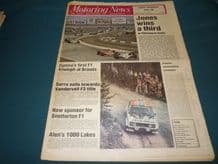 MOTORING NEWS 1979 Aug 30 Dutch GP, Aurora F1 Brands,F3 Silverstone,1000 Lakes Rally