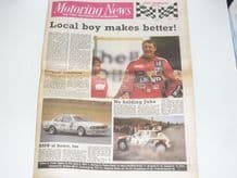 MOTORING NEWS 1986 July British GP BTCC F3, NZ Rally, Plains Rally, Thundersports