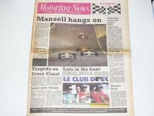 MOTORING NEWS 1987 Sept 30 Spanish GP, Ivory Coast Rally, Fuki 1000, F3000, F3