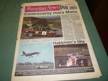 MOTORING NEWS 1990 September 19 Manx Rally, Hakkinen wins F3 Title, CART,BTCC