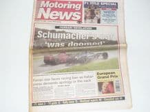 MOTORING NEWS 1997 Oct 29 Euro GP, F3 , F3000, FIA GT