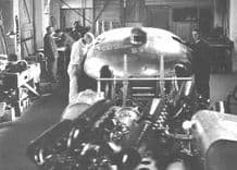 Napier Railton Land Speed Car under construction 1937 LARGE