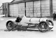Napier Railton Special. photo. John Cobb posed at Brooklands c.1935
