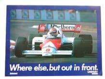 NIKI LAUDA McLaren TAG Turbo Original 1984 UNIPART poster 23x17"(590 x 430mm)