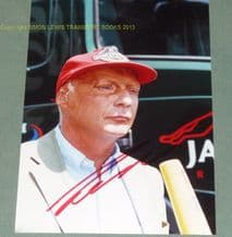 Niki Lauda signed on early 2000s  Portait photo