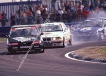 Nissan Primera O'dor leads Winklehock BMW etc BTCC Silverstone 1993. Photo