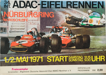 NURBURGRING 1971 May 2  Eifelrennen F2 Car & Bike Race program