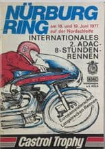 NURBURGRING 1977 June 19 ADAC 8 Hour MotorcycleRace programme