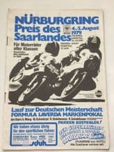 NURBURGRING 1979 Aug 5 Preis des Saarlandes Motorcycle race program