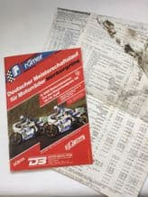 NURBURGRING 1985 April 14 Deutsche meisterschaft Motorcycle race program