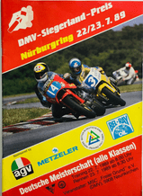 NURBURGRING 1989 July 22-23 German Motorcycle Championship racing programme