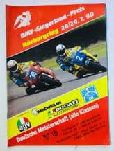 NURBURGRING 1990 July 28-9 German Motorcycle Championship racing programme