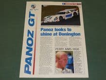 PANOZ FIA GT Donington Park 1997 4 page colour illustrated press release