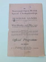 PENDINE SANDS Open Welsh Speed Championship motorcycle races Programme.29-05-50