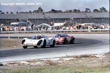 PORSCHE 907 Schlesser/Buzetta  FERRARI 206 Dino Rodriguez/Kolb.Daytona 1968 photo