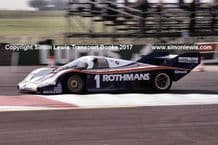 Porsche 956 . Jacky Ickx at speed Silverstone 6 Hours Group C 1982