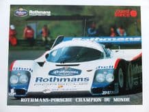 PORSCHE 956 ROTHMANS Group C.1984 original French Poster 12 x 16 "(300x400mm)