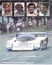 PORSCHE 962 1984 World Sportscar Champions. poster 22 x 16"(560 x 410mm)