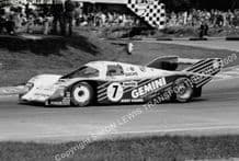 PORSCHE 962 Derek Bell and Hans Stuck Brands 1987 b&w