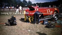 Porsche Carrera GT 13FP Tom Payne. Photo in paddock, Road America June 1959