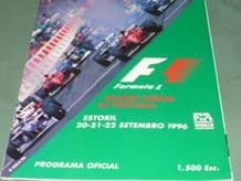 PORTUGAL GP F1 1996 Estoril  race program