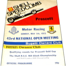 PRESCOTT HILLCLIMB 1972 May 7 (National) programme
