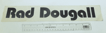 RAD DOUGALL (Toleman driver 1978-9) original large name sticker/decal from F2 car