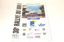 Rallye DU VAR Championette de France et d'Europe des Rallyes 1992 November 26-9