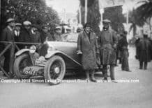 Ratier 750cc. Photo .Sir Francis & Lady Samuelson, Monte Carlo Rally 1928