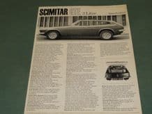 RELIANT SCIMITAR GTE 3 Litre (1970) Spec Sheet