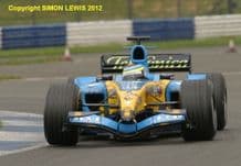Renault RS25 F1 Fisichella 10x7" photo at speed Silverstone 2005