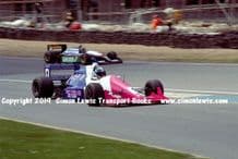 Reynard 90D  Paul Warwick , Lola T90/50 Phil Andrews photo 1991 British F3000 Brands May 12th