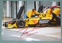 Riccardo Zonta on pit garage photo - Jordan