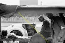 Richard Seaman (Mercedes Grand Prix ace) Donington pits 1938 with BMW 328.Photo