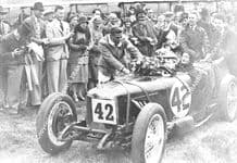 Riley 9 Elsie Wisdom & Joan Richmond in Brooklands paddock, 1932 1000 miles winners