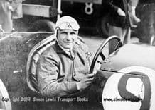 Riley Nine Brooklands. Photo.  Possiby R L Boote at the wheel,  Brooklands c.1929