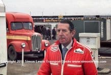 Rob Walker. Photo. Silverstone paddock Daily Express Trophy 1975