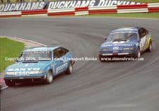 ROVER SD1 Allam leads Dougall 1982  British GP round of RAC Saloons (BTCC)