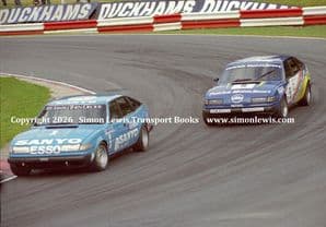 ROVER SD1 Allam leads Dougall 1982  British GP round of RAC Saloons (BTCC)