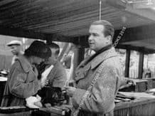 Rudi Caracciola  1937 Donington GP pits