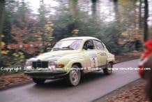 SAAB 96 V4. Stig Blomqvist. photo on 1975 RAC Rally.