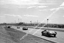 Scarab (Pabst) Lister-Chevy(Constantine)Maserati Birdcage(Jeffords) photo Riverside Times GP 1960.