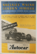 SHELSLEY WALSH Golden Jubilee Event 1955. Wharton ERA R4D. reproduction poster