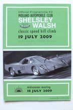 Shelsley Walsh Hillclimb 2009 July 18-19 Members meeting programme