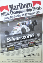SILVERSTONE 13 October 1985 Race Poster F3, BTCC etc. 28x19"