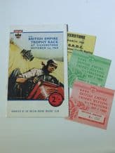 SILVERSTONE 1960 Oct 1  BRITISH EMPIRE TROPHY F Jr Race Program  + Tickets