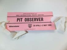 SILVERSTONE 1994 Int. F3000 "PIT OBSERVER" armband