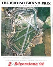 SILVERSTONE BRITISH GP 1992 (Aerial photo) Poster 17x12" ( 402x300mm)