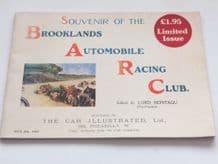 Souvenir of the  Brooklands Automobile Racing Club (Lord Montagu c.1975)